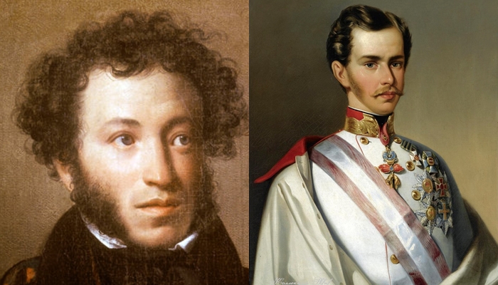 А.С.Пушкин и Император Франц-Иосиф I с бакендбардами